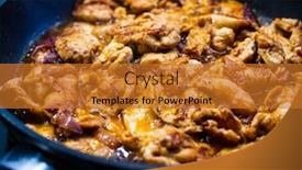  Presentation with nuggets - Cool new slides with chicken-nuggets-frying-in-pan backdrop and a gold colored foreground