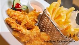  Presentation with french fries - Cool new presentation with chicken-nuggets-with-french-fries backdrop and a gold colored foreground