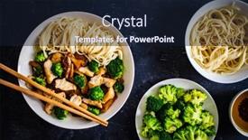  Presentation with oyster - PPT theme enhanced with chicken-nuggets-with-noodles background and a wine colored foreground