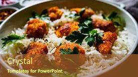  Presentation with nuggets - Amazing theme having chicken-nuggets-with-rice backdrop and a tawny brown colored foreground