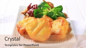  Presentation with nuggets - Theme enhanced with chicken nuggets background and a coral colored foreground