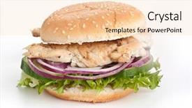  Presentation with cucumbers - Slide deck featuring turkey burger - chicken onions cucumbers lettuce sandwich background and a lemonade colored foreground