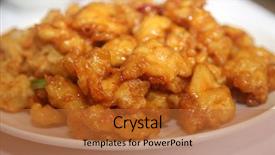  Presentation with food chicken - Audience pleasing PPT layouts consisting of chicken or sweet and sour backdrop and a red colored foreground