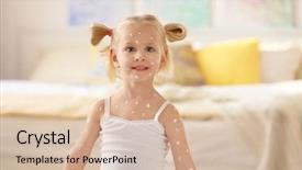  Presentation with viral - Colorful slide deck enhanced with viral infection - cute little girl with chickenpox backdrop and a lemonade colored foreground