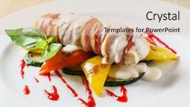  Presentation with bacon - Cool new slides with chicken rolls wrapped in strips backdrop and a  colored foreground
