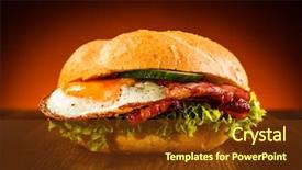  Presentation with vegan burger - Amazing theme having big burger backdrop and a tawny brown colored foreground