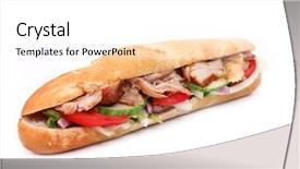  Presentation with confectionery tasty cake pops - Presentation enhanced with chicken roll - tasty gyros baguette background and a white colored foreground