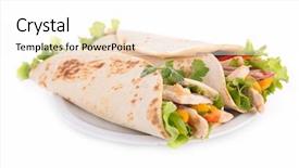  Presentation with tortilla - PPT layouts with fajitas - tortilla wrap fajita background and a pink colored foreground