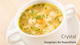  Presentation with soup - Beautiful slide deck featuring chicken-soup backdrop and a lemonade colored foreground