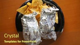  Presentation with tacos - Theme featuring chicken-tacos-fresh-made-chicken background and a tawny brown colored foreground