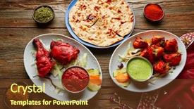  Presentation with indian food - Beautiful slides featuring chicken tikka indian food recipe backdrop and a  colored foreground