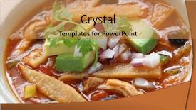  Presentation with tortilla - Colorful PPT theme enhanced with chicken tortilla soup mexican cuisine backdrop and a coral colored foreground