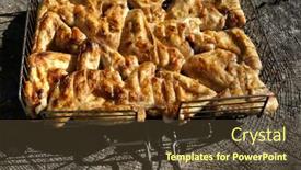  Presentation with roasted chicken - Cool new presentation theme with water drops on grass in nature macro photo of an abstract texture backdrop and a tawny brown colored foreground