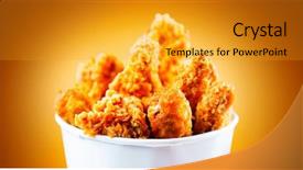  Presentation with kentucky - Cool new theme with chicken wings and legs bucket backdrop and a gold colored foreground