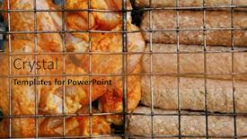  Presentation with charcoal - Slide deck enhanced with chicken-wings-and-shish-kebab background and a gold colored foreground