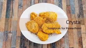  Presentation with cooking rotisserie chicken - Colorful presentation enhanced with chicken wings spicy chicken wings backdrop and a gold colored foreground