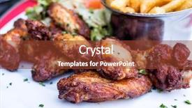  Presentation with hot sauce - Amazing presentation design having chicken wings with sauce backdrop and a tawny brown colored foreground