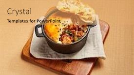  Presentation with fine art - Cool new slides with chicken-with-basmati-in-dough backdrop and a yellow colored foreground