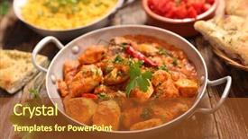  Presentation with indian food chicken curry powder - Beautiful theme featuring chicken with cream and spice backdrop and a tawny brown colored foreground