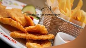  Presentation with french fries - Cool new presentation theme with chicken-with-french-fries backdrop and a yellow colored foreground