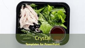  Presentation with lettuce - Presentation theme having chicken-with-green-lettuce-salad background and a tawny brown colored foreground