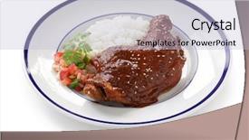  Presentation with sauce - Cool new presentation with mofle - chicken with mole poblano sauce backdrop and a light blue colored foreground