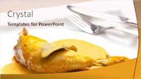  Presentation with pepper - Amazing presentation design having chicken-with-pepper-sauce backdrop and a lemonade colored foreground