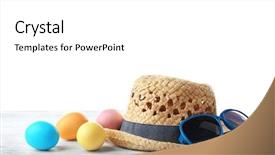  Presentation with easter - Slide deck enhanced with chickenjoy - easter eggs with hat background and a white colored foreground