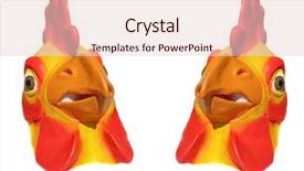  Presentation with rubber - PPT theme consisting of chickenjoy - generic rubber yellow and red background and a lemonade colored foreground