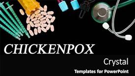  Presentation with medical pills - Presentation enhanced with chickenpox-text-on-medical-background background and a black colored foreground