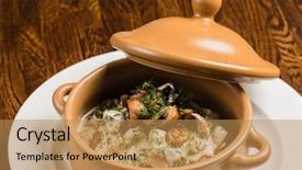  Presentation with meat - Cool new PPT theme with chickens fall - meat with vegetables backdrop and a  colored foreground