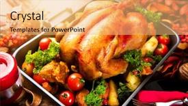  Presentation with thanksgiving dinner - Beautiful presentation theme featuring chickens fall - thanksgiving dinner roasted turkey garnished backdrop and a yellow colored foreground