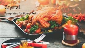  Presentation with thanksgiving dinner - Theme consisting of chickens fall - thanksgiving dinner thanksgiving turkey served background and a coral colored foreground
