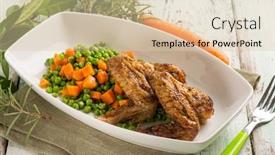  Presentation with peas - Audience pleasing slide deck consisting of chickens-wings-with-carrots backdrop and a lemonade colored foreground