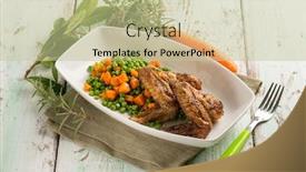  Presentation with peas - Presentation theme consisting of chickens-wings-with-carrtots background and a mint green colored foreground