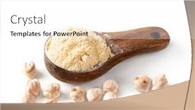  Presentation with chickpea flour - Beautiful theme featuring chickpea-flour-in-a-wooden backdrop and a white colored foreground