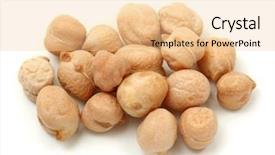  Presentation with chickpea - Beautiful presentation theme featuring chickpea isolated on white background macro shot backdrop and a lemonade colored foreground