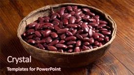  Presentation with chickpea plant - Amazing PPT layouts having chickpea plant - bowl of kidney beans backdrop and a wine colored foreground