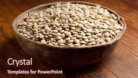  Presentation with chickpea plant - Slide deck featuring chickpea plant - bowl of lentils background and a  colored foreground