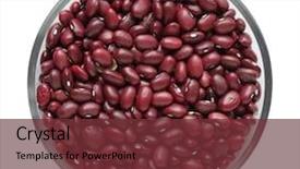 Presentation with lines red and white - Colorful PPT theme enhanced with chickpea plant - bowl of red beans isolated backdrop and a  colored foreground