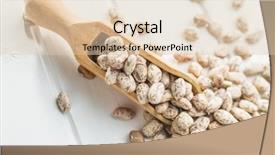  Presentation with whats the scoop - Slide deck with chickpea plant - dried borlotti beans in wooden background and a lemonade colored foreground