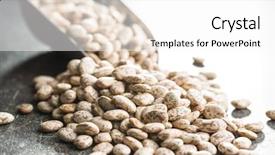  Presentation with old fashioned country kitchen - Slide set consisting of chickpea plant - dried borlotti beans on old background and a white colored foreground