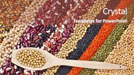  Presentation with beans legumes - Slides with chickpea plant - lentils beans peas soybeans legumes background and a tawny brown colored foreground
