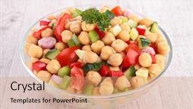  Presentation with chickpea - Cool new presentation design with chickpea salad backdrop and a coral colored foreground