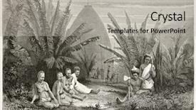  Presentation with new caledonia - PPT theme consisting of chief dwelling near kanala new background and a light gray colored foreground