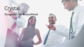  Presentation with team - Colorful slide deck enhanced with chief financial - business team discussing a new backdrop and a  colored foreground