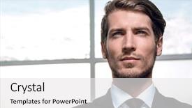  Presentation with reflection looking back to go forward - Beautiful slides featuring chief financial - young businessman looking forward confidently backdrop and a white colored foreground