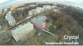  Presentation with widows - PPT layouts with chief military clinical hospital background and a gray colored foreground
