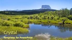  Presentation with montana - Colorful PPT layouts enhanced with chief mountain in glacier national park montana backdrop and a tawny brown colored foreground