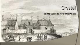  Presentation with war history - Theme consisting of chiefs of staff during war background and a lemonade colored foreground